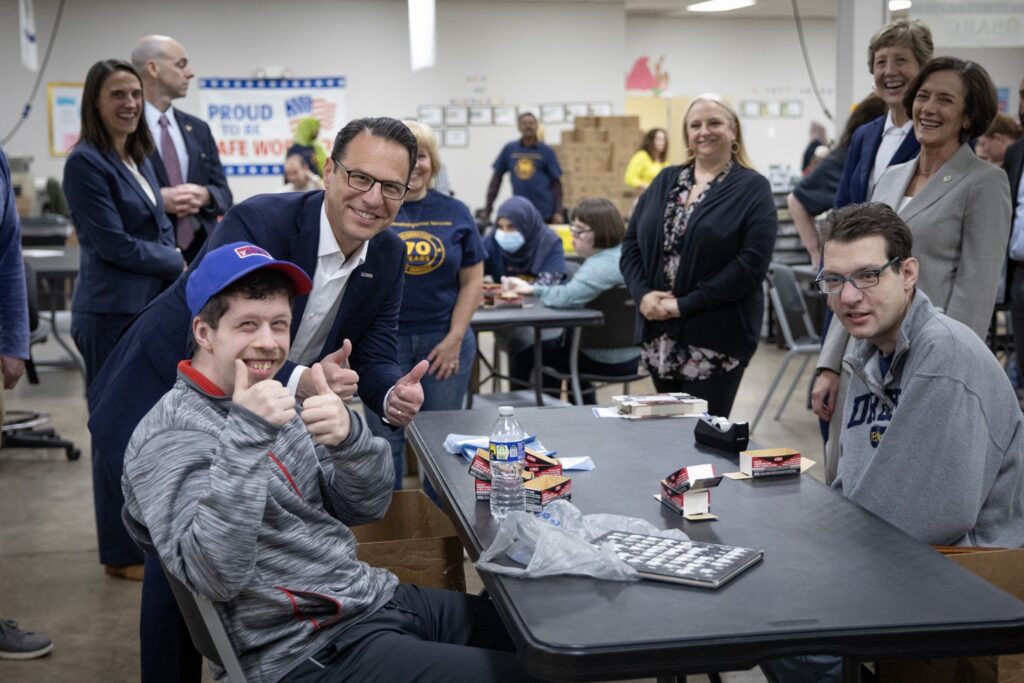 josh shapiro and department of human services secretary dr. val arkoosh hosted a roundtable event at barc developmental services